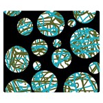 Decorative blue abstract design Double Sided Flano Blanket (Small)  50 x40  Blanket Front