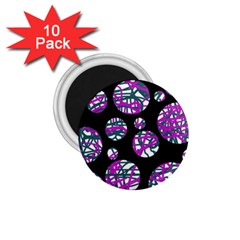 Purple Decorative Design 1 75  Magnets (10 Pack)  by Valentinaart