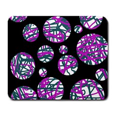 Purple Decorative Design Large Mousepads by Valentinaart