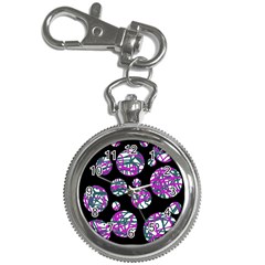 Purple Decorative Design Key Chain Watches by Valentinaart