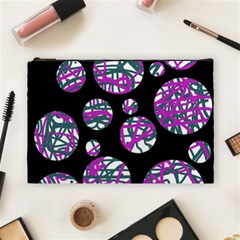 Purple Decorative Design Cosmetic Bag (large)  by Valentinaart