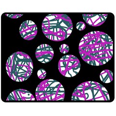 Purple Decorative Design Fleece Blanket (medium)  by Valentinaart