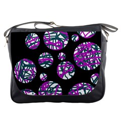 Purple Decorative Design Messenger Bags by Valentinaart