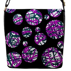 Purple Decorative Design Flap Messenger Bag (s) by Valentinaart