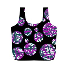 Purple Decorative Design Full Print Recycle Bags (m)  by Valentinaart