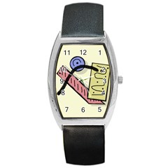 Decorative Abstraction Barrel Style Metal Watch by Valentinaart