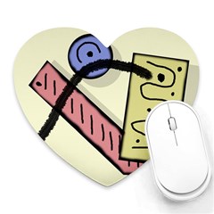 Decorative Abstraction Heart Mousepads by Valentinaart