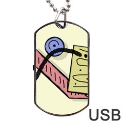 Decorative Abstraction Dog Tag Usb Flash (two Sides)  by Valentinaart