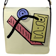 Decorative Abstraction Flap Messenger Bag (s) by Valentinaart