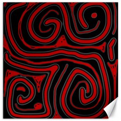 Red And Black Abstraction Canvas 12  X 12   by Valentinaart