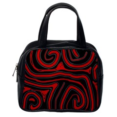 Red And Black Abstraction Classic Handbags (one Side) by Valentinaart