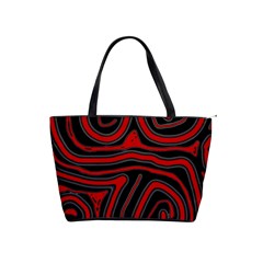 Red And Black Abstraction Shoulder Handbags by Valentinaart