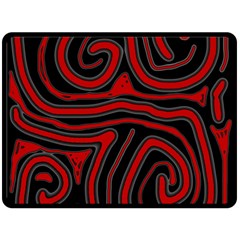 Red And Black Abstraction Fleece Blanket (large)  by Valentinaart