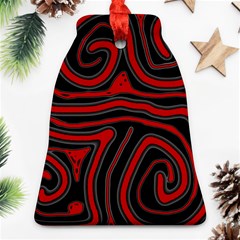 Red And Black Abstraction Bell Ornament (2 Sides) by Valentinaart