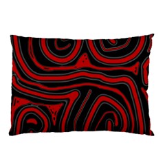 Red And Black Abstraction Pillow Case (two Sides) by Valentinaart