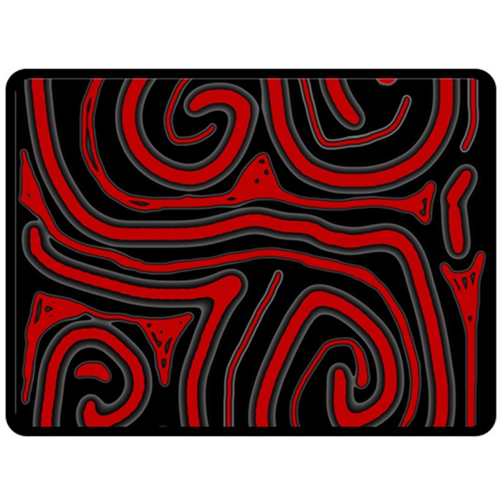 Red and black abstraction Double Sided Fleece Blanket (Large) 