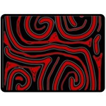 Red and black abstraction Double Sided Fleece Blanket (Large)  80 x60  Blanket Back