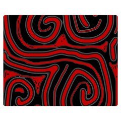 Red And Black Abstraction Double Sided Flano Blanket (medium)  by Valentinaart