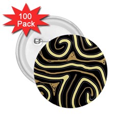 Brown Elegant Abstraction 2 25  Buttons (100 Pack)  by Valentinaart