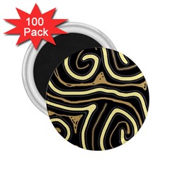 Brown Elegant Abstraction 2 25  Magnets (100 Pack)  by Valentinaart