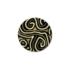 Brown Elegant Abstraction Golf Ball Marker by Valentinaart