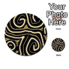 Brown Elegant Abstraction Multi-purpose Cards (round) 