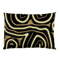 Brown Elegant Abstraction Pillow Case by Valentinaart