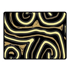 Brown Elegant Abstraction Fleece Blanket (small) by Valentinaart