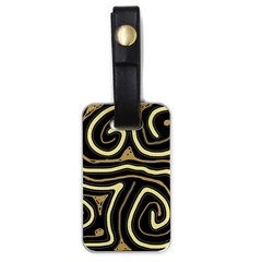 Brown Elegant Abstraction Luggage Tags (one Side)  by Valentinaart