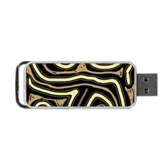 Brown Elegant Abstraction Portable Usb Flash (one Side) by Valentinaart