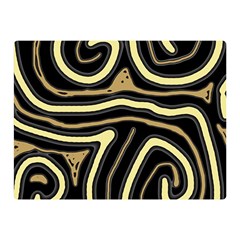 Brown Elegant Abstraction Double Sided Flano Blanket (mini)  by Valentinaart