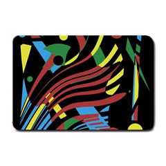 Colorful Decorative Abstrat Design Small Doormat  by Valentinaart