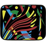 Colorful decorative abstrat design Double Sided Fleece Blanket (Mini)  35 x27  Blanket Back