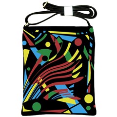 Colorful Decorative Abstrat Design Shoulder Sling Bags by Valentinaart