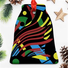 Colorful Decorative Abstrat Design Bell Ornament (2 Sides) by Valentinaart