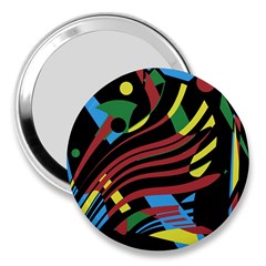 Colorful Decorative Abstrat Design 3  Handbag Mirrors by Valentinaart