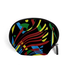 Colorful Decorative Abstrat Design Accessory Pouches (small)  by Valentinaart