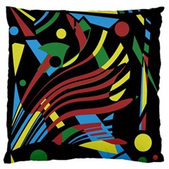 Colorful Decorative Abstrat Design Large Flano Cushion Case (one Side) by Valentinaart