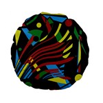 Colorful decorative abstrat design Standard 15  Premium Flano Round Cushions Front