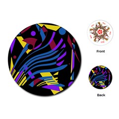 Decorative Abstract Design Playing Cards (round)  by Valentinaart