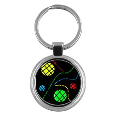 Colorful Design Key Chains (round)  by Valentinaart