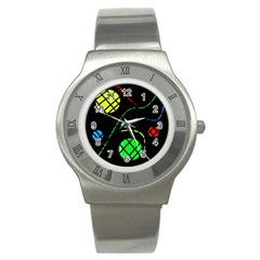 Colorful Design Stainless Steel Watch by Valentinaart