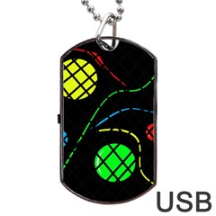 Colorful Design Dog Tag Usb Flash (one Side) by Valentinaart