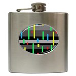 Colorful pattern Hip Flask (6 oz) Front