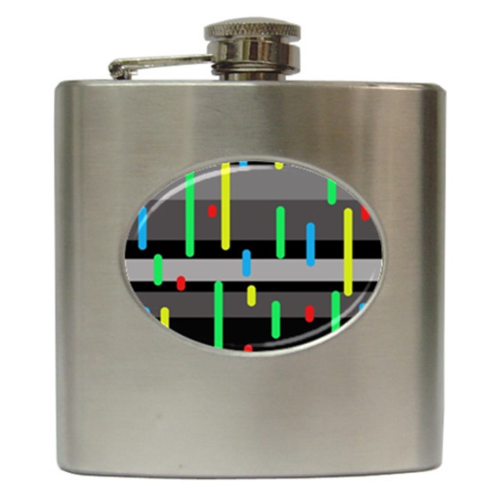 Colorful pattern Hip Flask (6 oz)