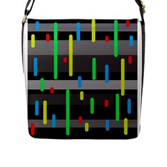 Colorful Pattern Flap Messenger Bag (l)  by Valentinaart