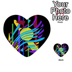 Colorful Abstract Art Multi-purpose Cards (heart) 