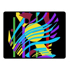 Colorful Abstract Art Fleece Blanket (small) by Valentinaart