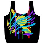 Colorful abstract art Full Print Recycle Bags (L)  Back