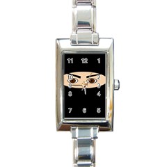 Ninja Rectangle Italian Charm Watch by Valentinaart